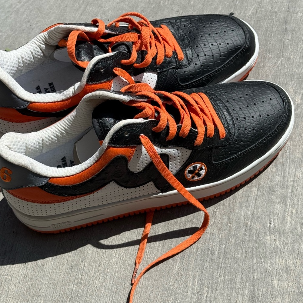 Stylish Black and Orange Kids Shoes